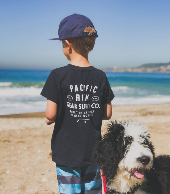 Youth Branded SS Tee | Navy