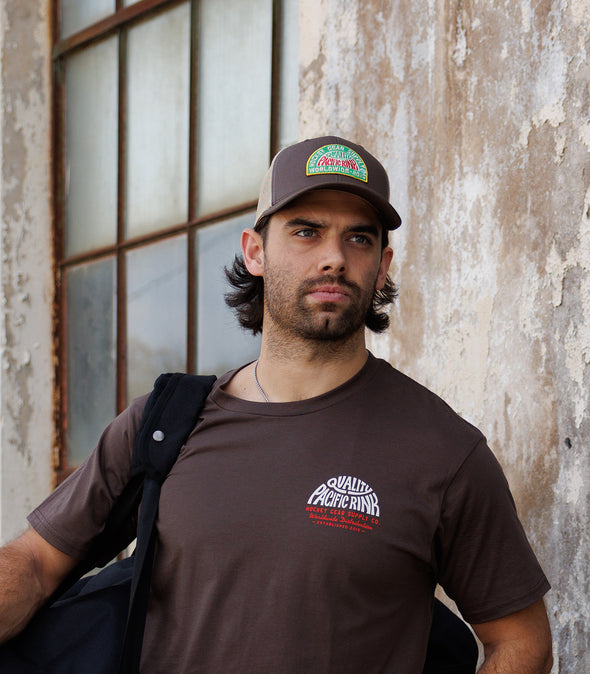 Qualitee Curved Trucker | Brown/Khaki